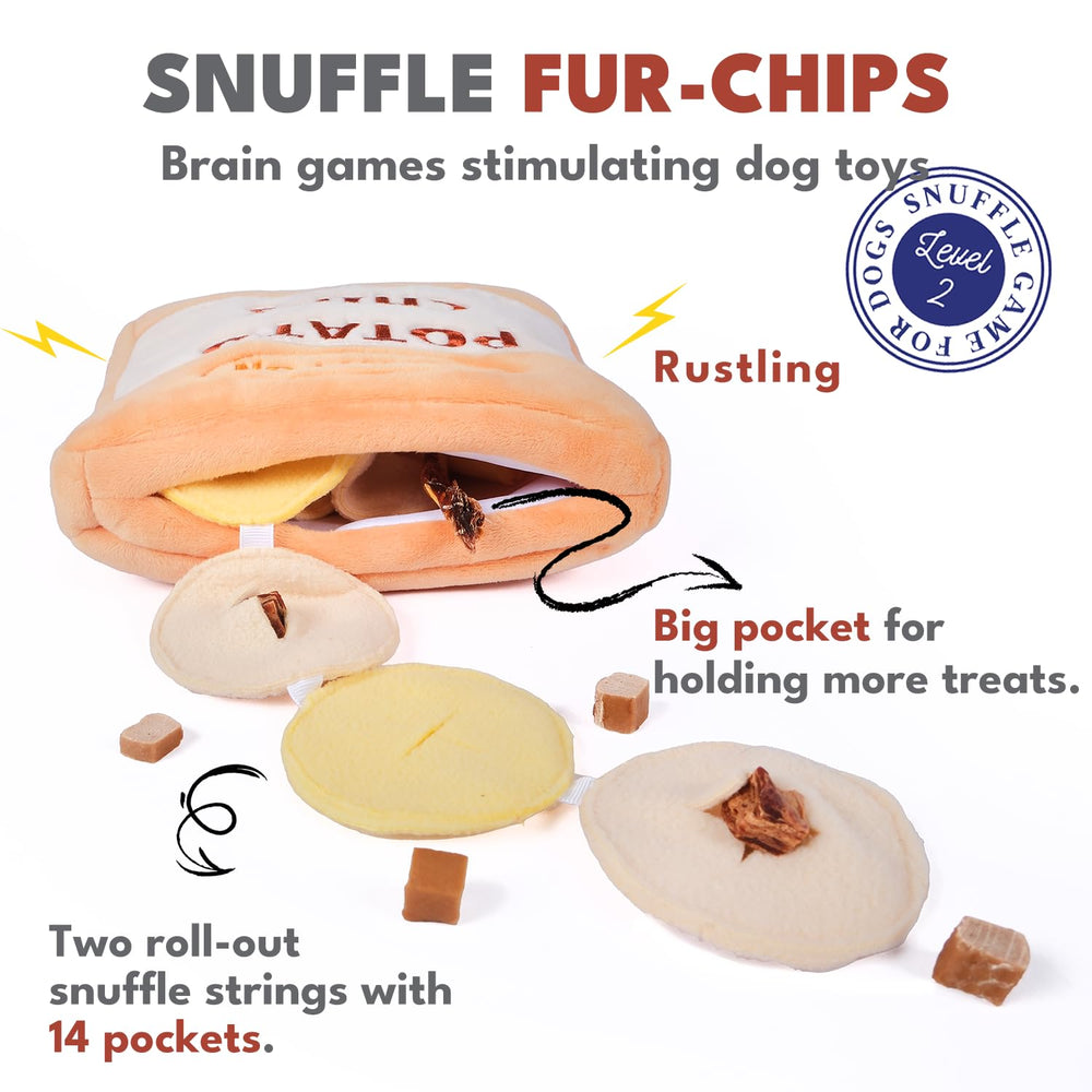 CHEWFFON jouet avec poches olfactives et mécanisme de remplissage pour chien.