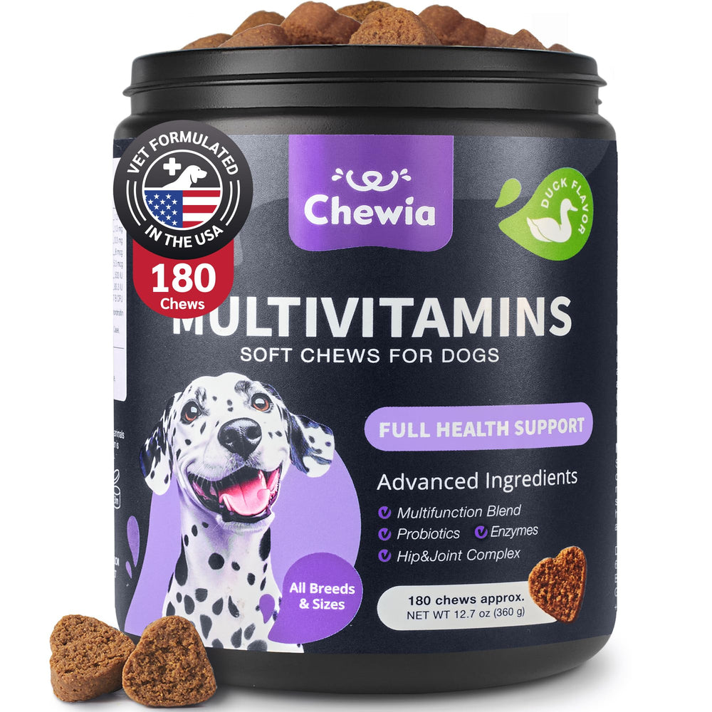 CHEWIA vitaminas para perros 15 en 1: etiqueta clara para entender el producto