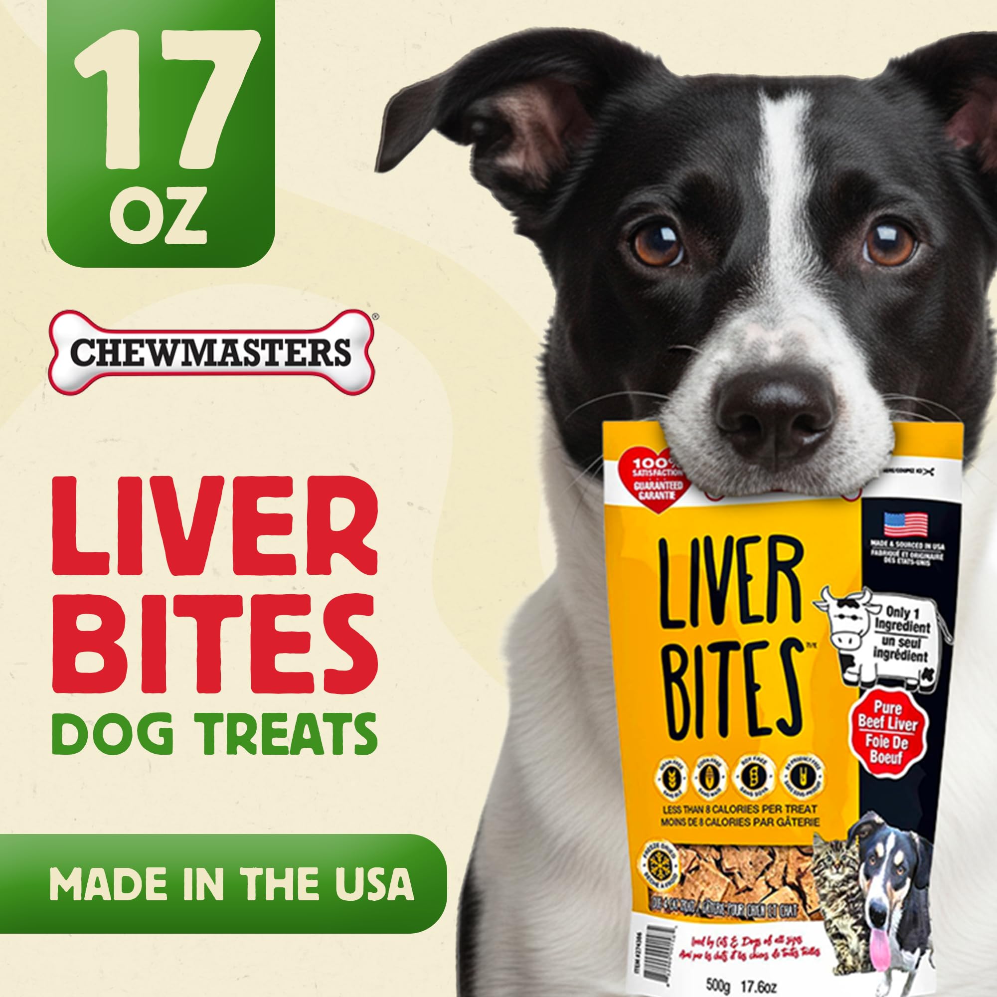 Chewmasters Higado Puro: envase hermético con cierre para frescura