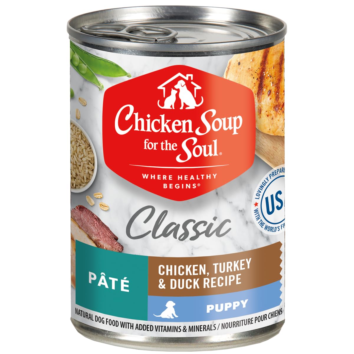 Chicken Soup for the Soul: primer ingrediente pollo, sabor real para cachorros.