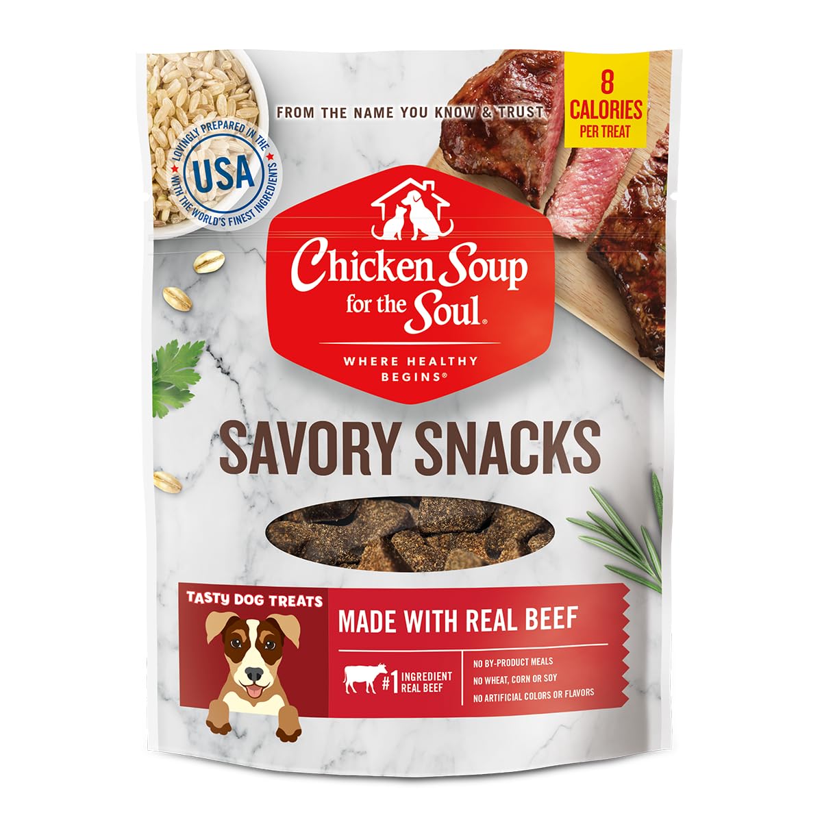 Chicken Soup for the Soul Snacks – sabor-carne, premio sabroso para perros