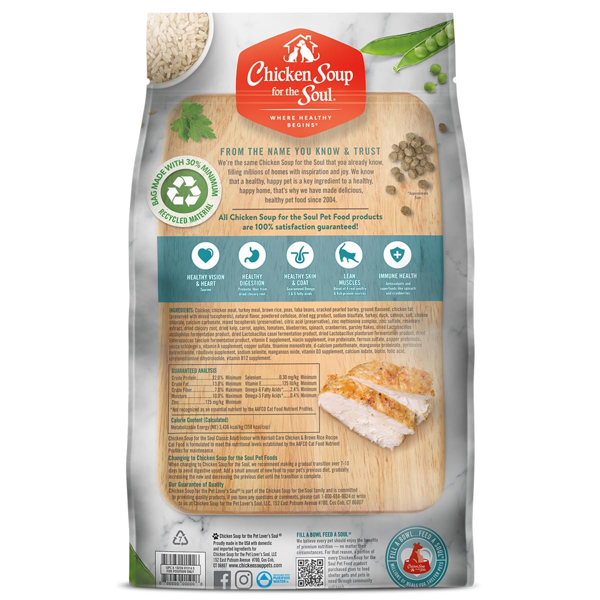 Chicken Soup para Gato Indoor: apoyo económico para gatos activos.