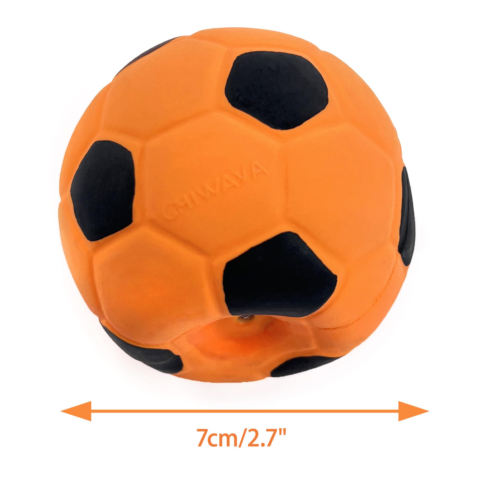 CHIWAVA, pelota de futbol de latex para perros medianos, perfecta para lanzar.
