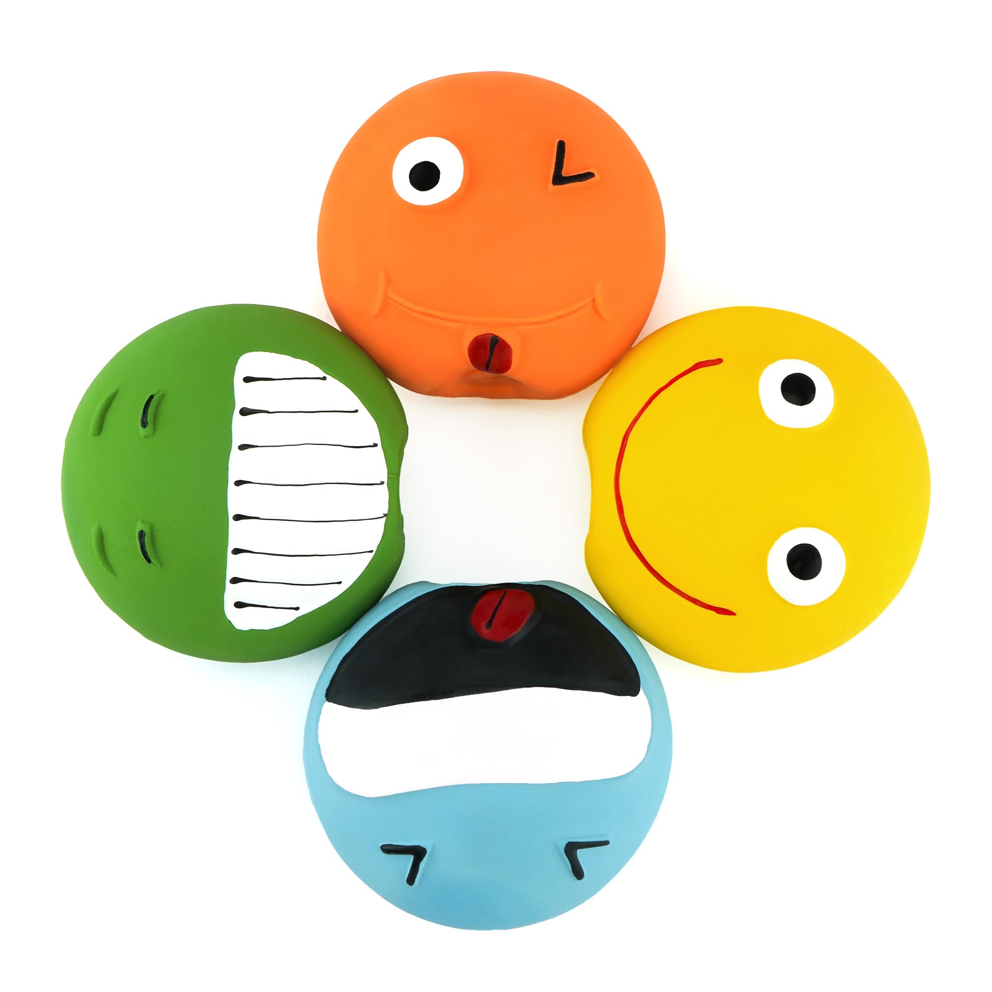 CHIWAVA pelotas de látex 3,2'' con sonrisa verde para juego de búsqueda ligero.