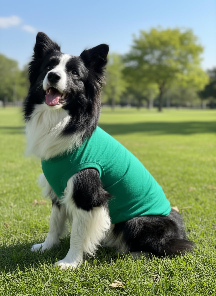 Chol&Vivi camiseta para perro verde oscuro, estilo versátil para todas las razas.