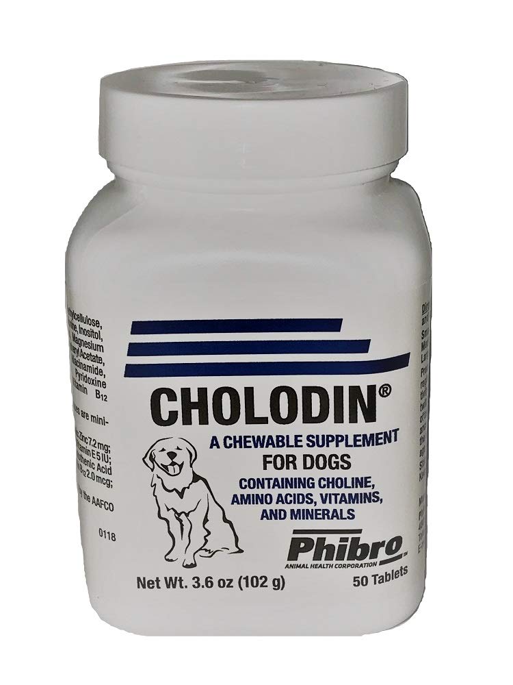 Tableta masticable Cholodin para perros, apoyo a memoria y vitalidad diaria.