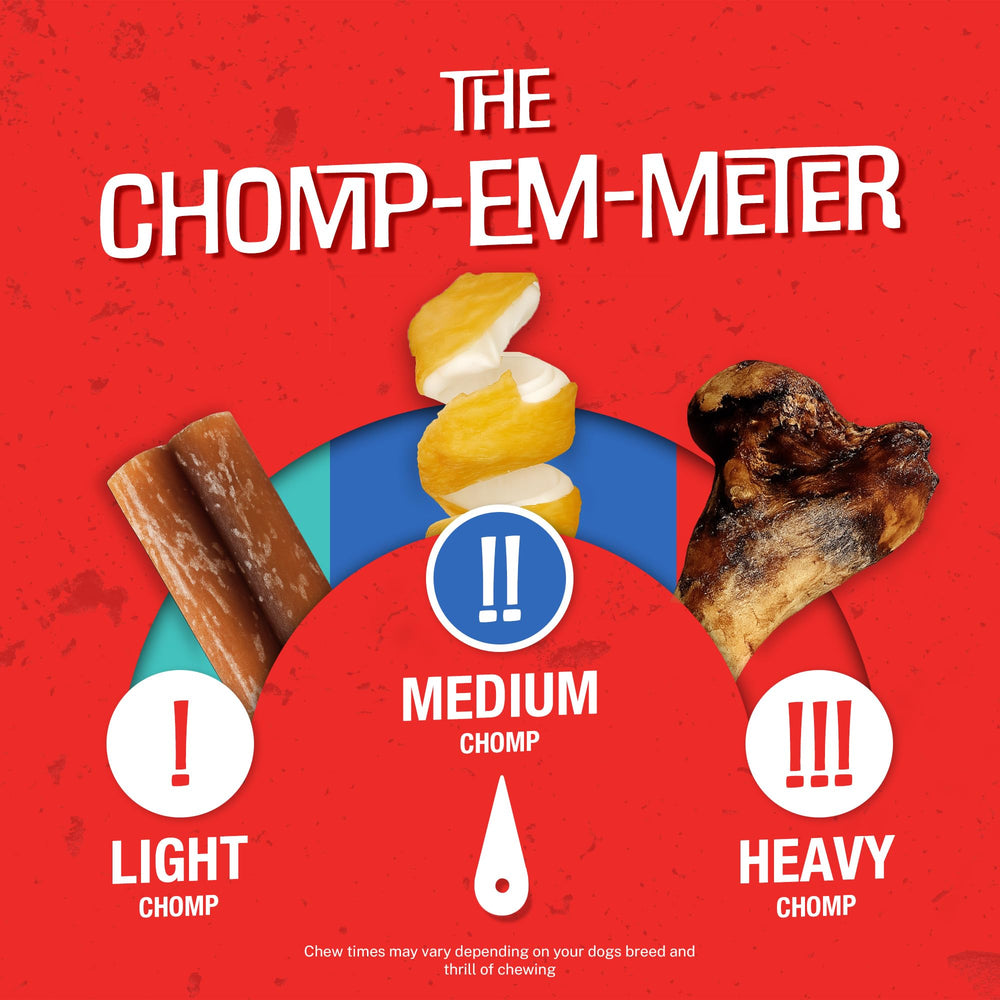 CHOMP 'EMS cuidado dental al masticar de forma suave.