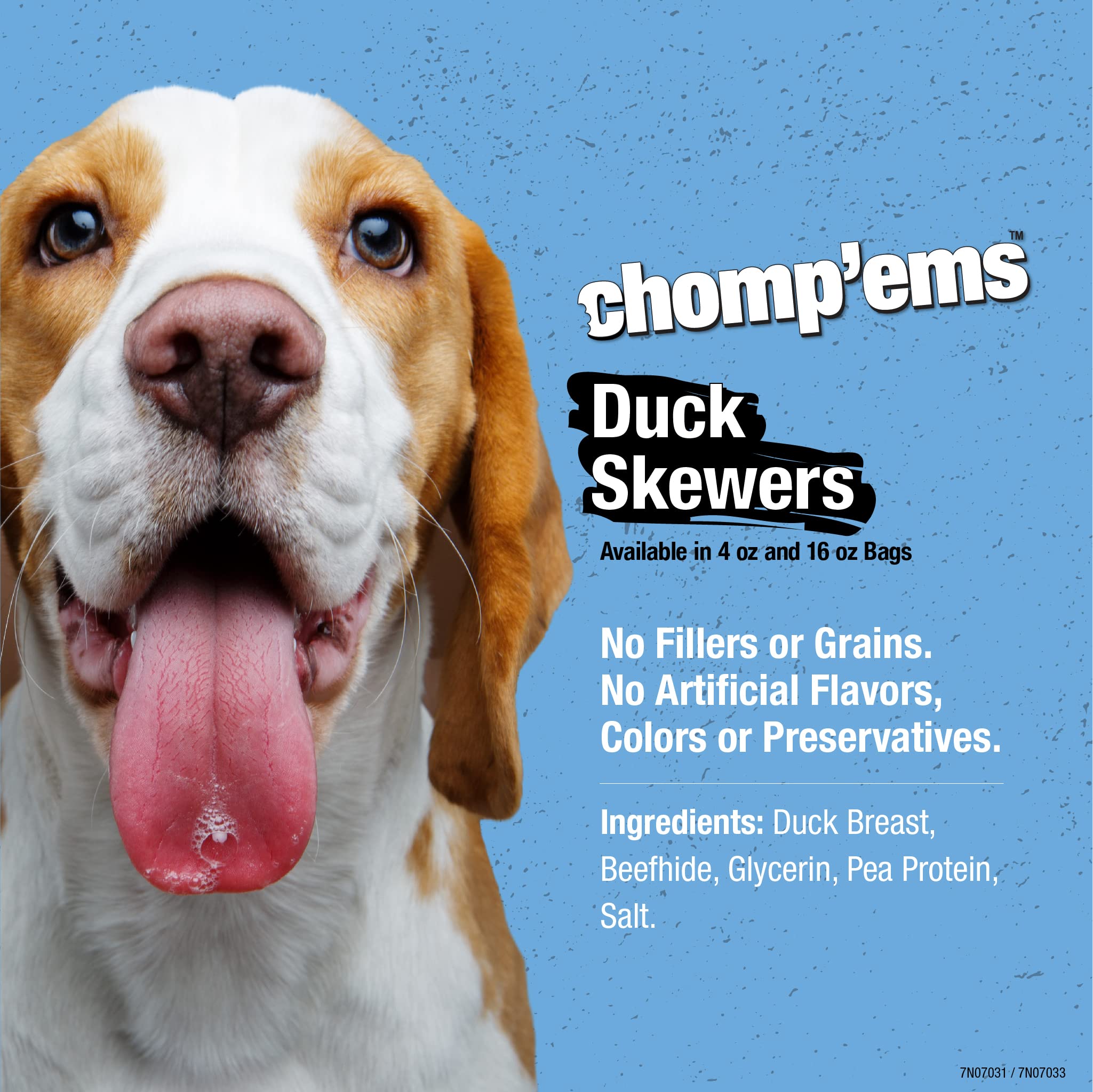 CHOMP'EMS brochetas-pato, ideal recompensa durante el entrenamiento.
