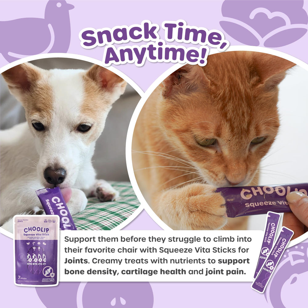 Choolip Squeeze Vita Stick: para-mascotas-senior, cuida articulaciones.