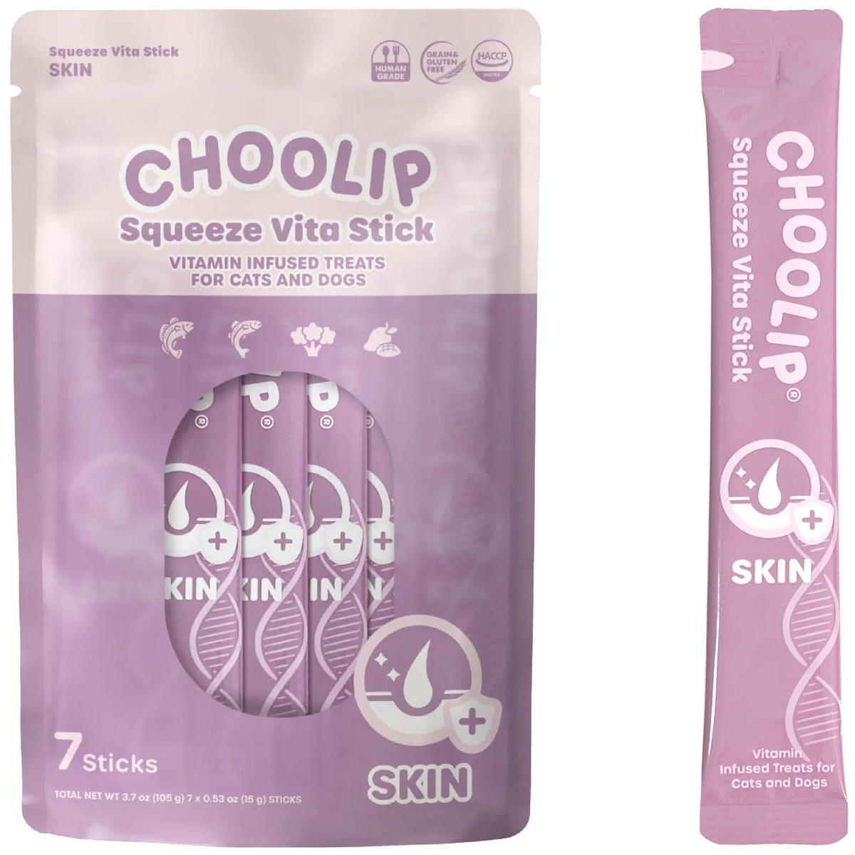 Choolip puré de salmón y pollack para pelaje brillante