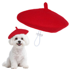 Boina roja de Choyaxo para perro, diseño clásico para combinar con cualquier look.