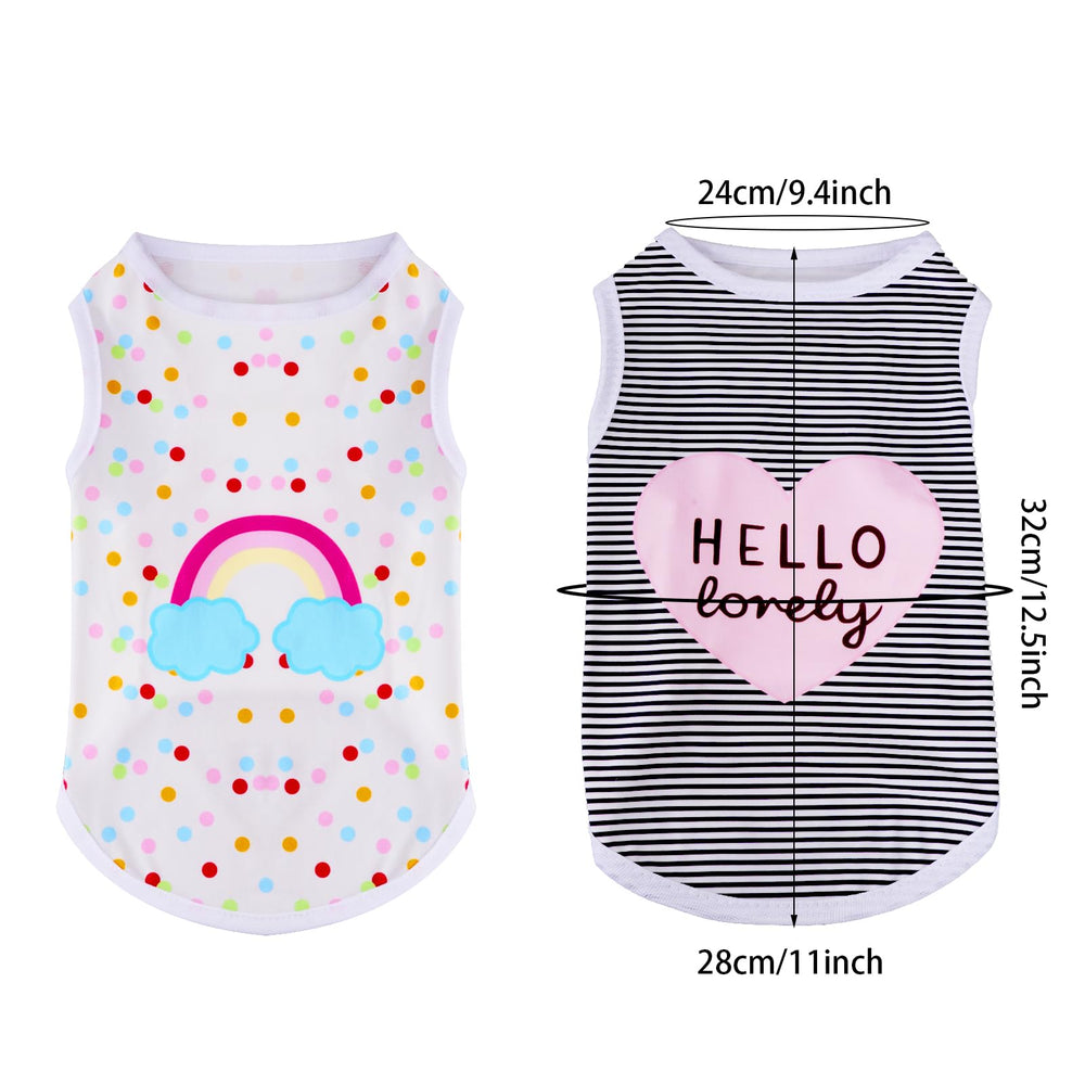Camiseta sin mangas de choyaxo con estrellas y puntos, estilo divertido para paseos.