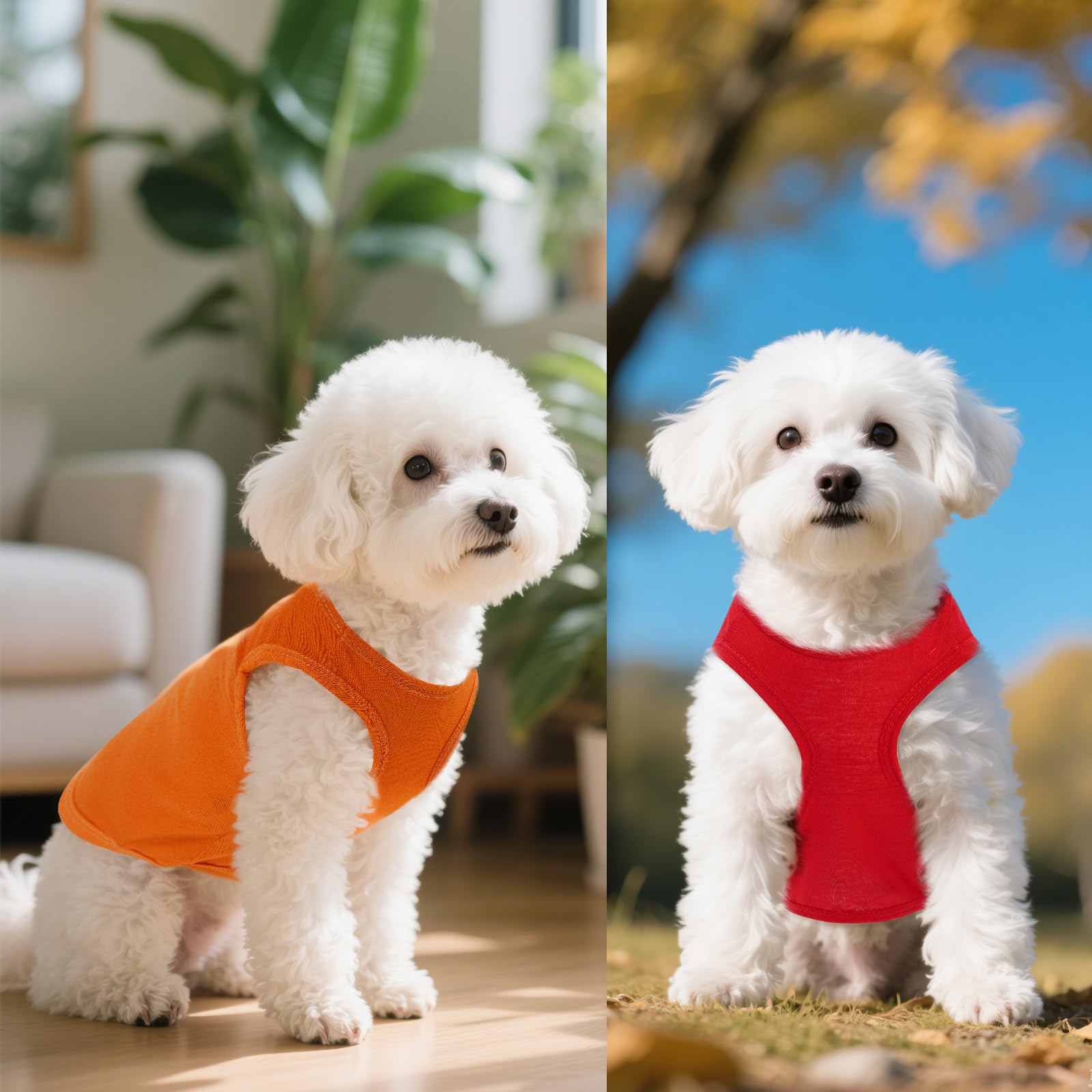 Camiseta sin mangas naranja de choyaxo para mascotas, ligera.