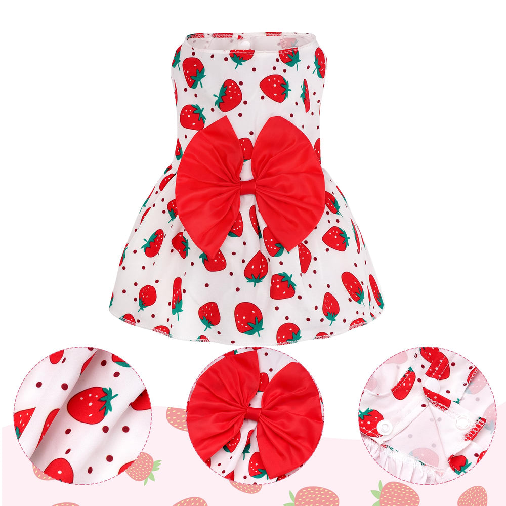 Choyaxo vestido floral con detalles de fresa, ideal para fiestas