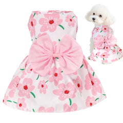 Choyaxo vestido floral para perros, ideal para paseos con estilo.