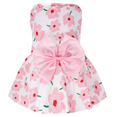 Choyaxo vestido floral para perro, vista lateral, libertad de movimiento durante paseos