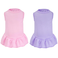 Choyaxo: vestido para perro de dos piezas en rosa, cómodo y ligero para días cálidos.