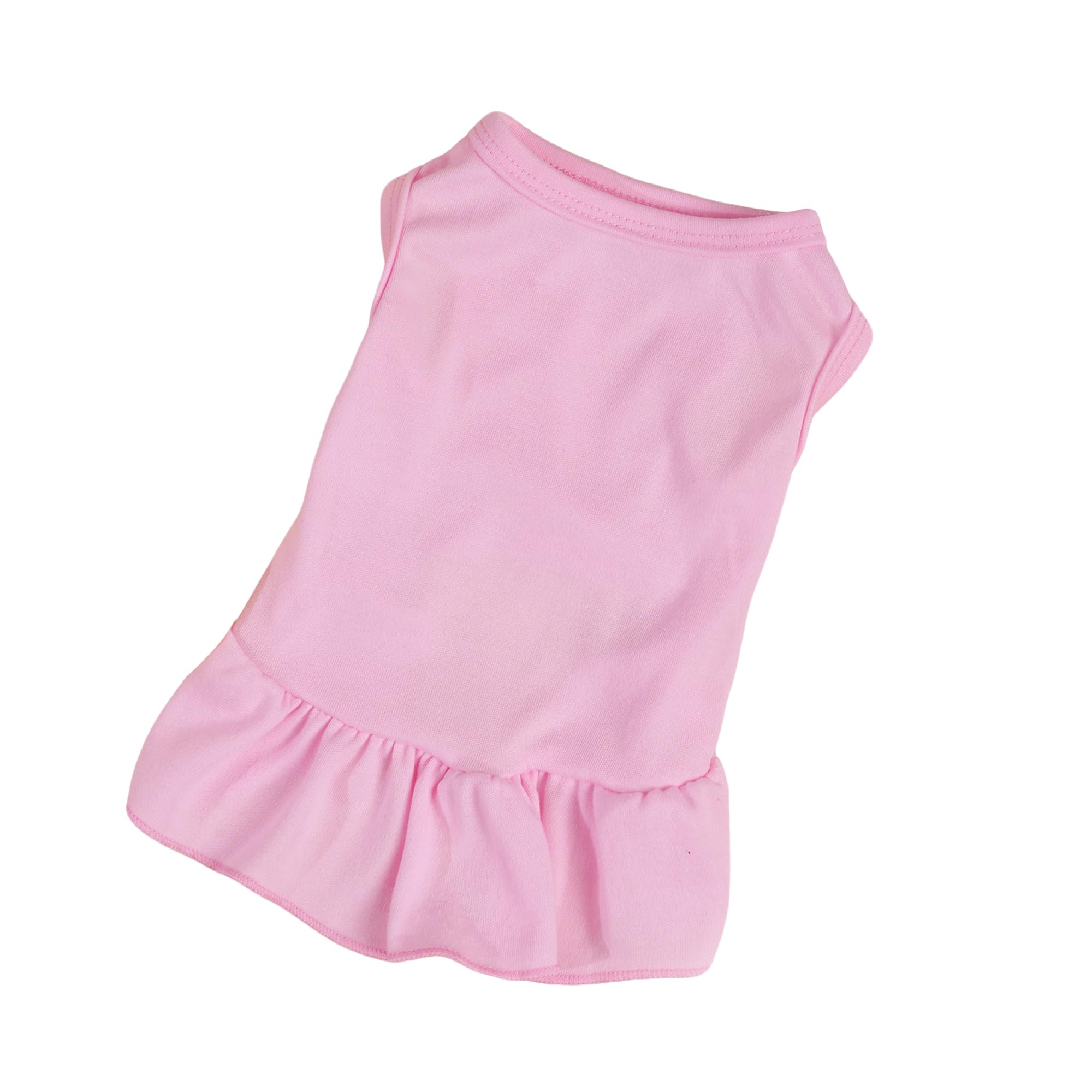 Vestido para perro sin mangas de Choyaxo en blanco: look limpio para fotos.