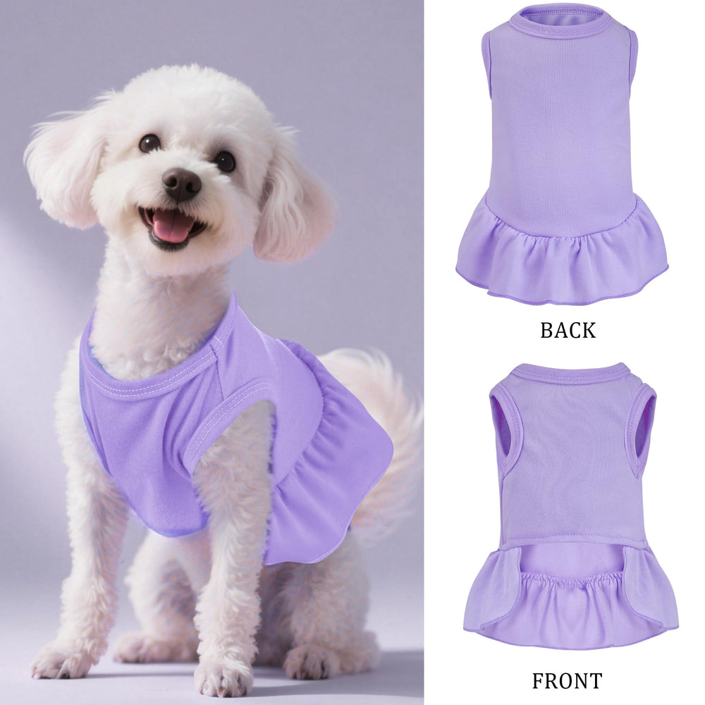 Conjunto de dos vestidos lilas de choyaxo para mascotas, opciones para estilos.