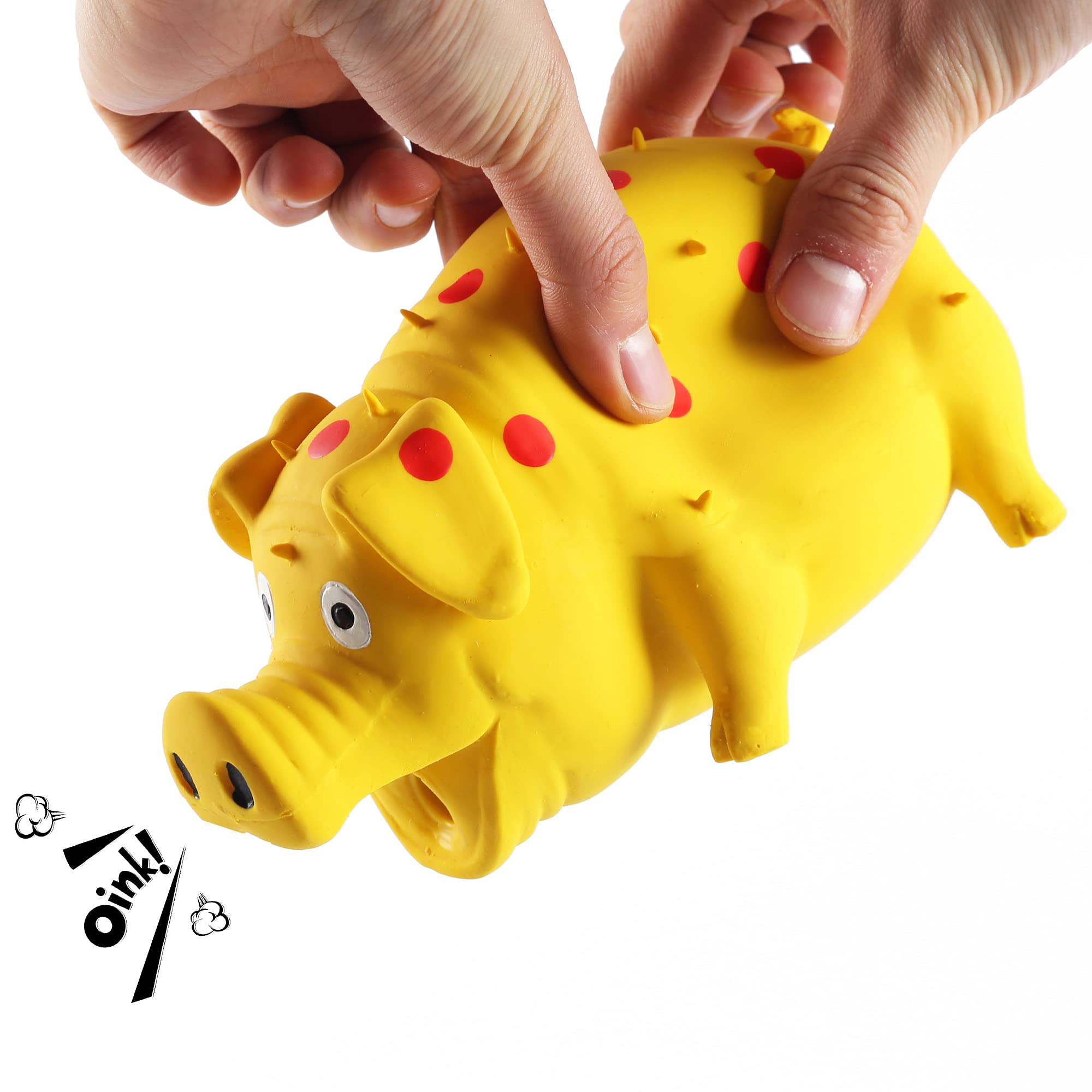 ChubbyPiggies diseño duradero en latex para perros, enfoque seguro