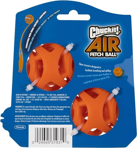 Chuckit! Air Fetch Ball para perros de 0 a 9 kg, portátil para correr.
