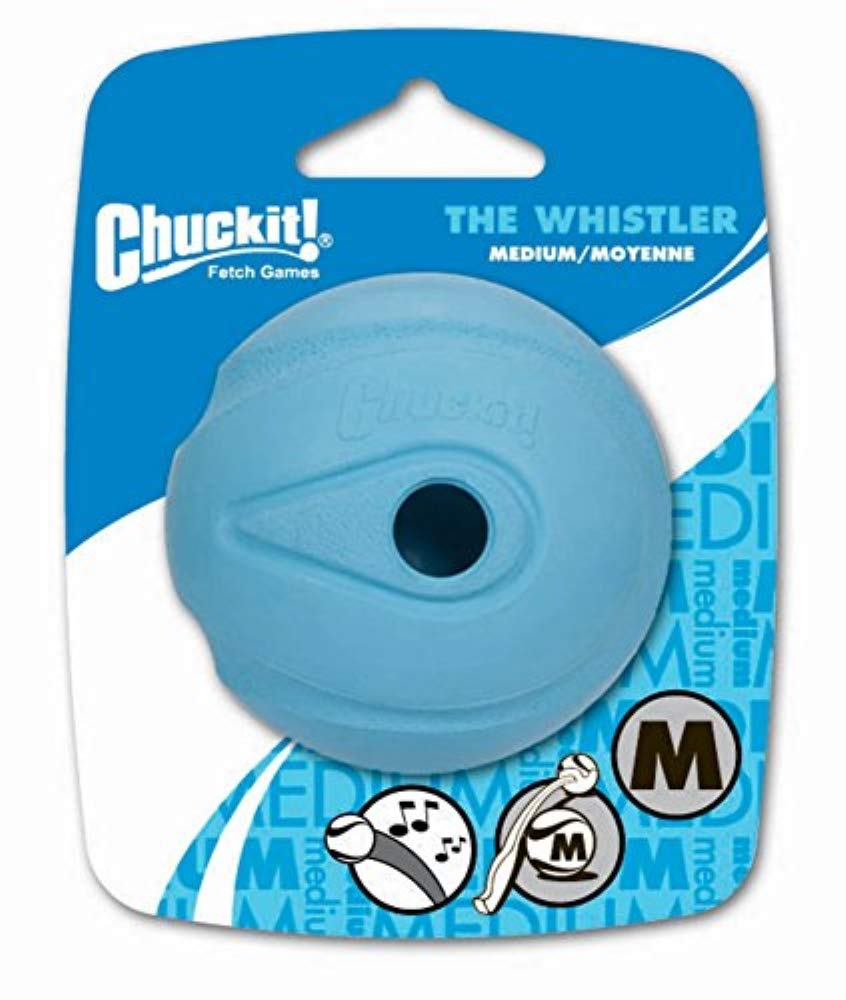 Bola Chuckit! Whistler rebote ultra alto para perros activos.