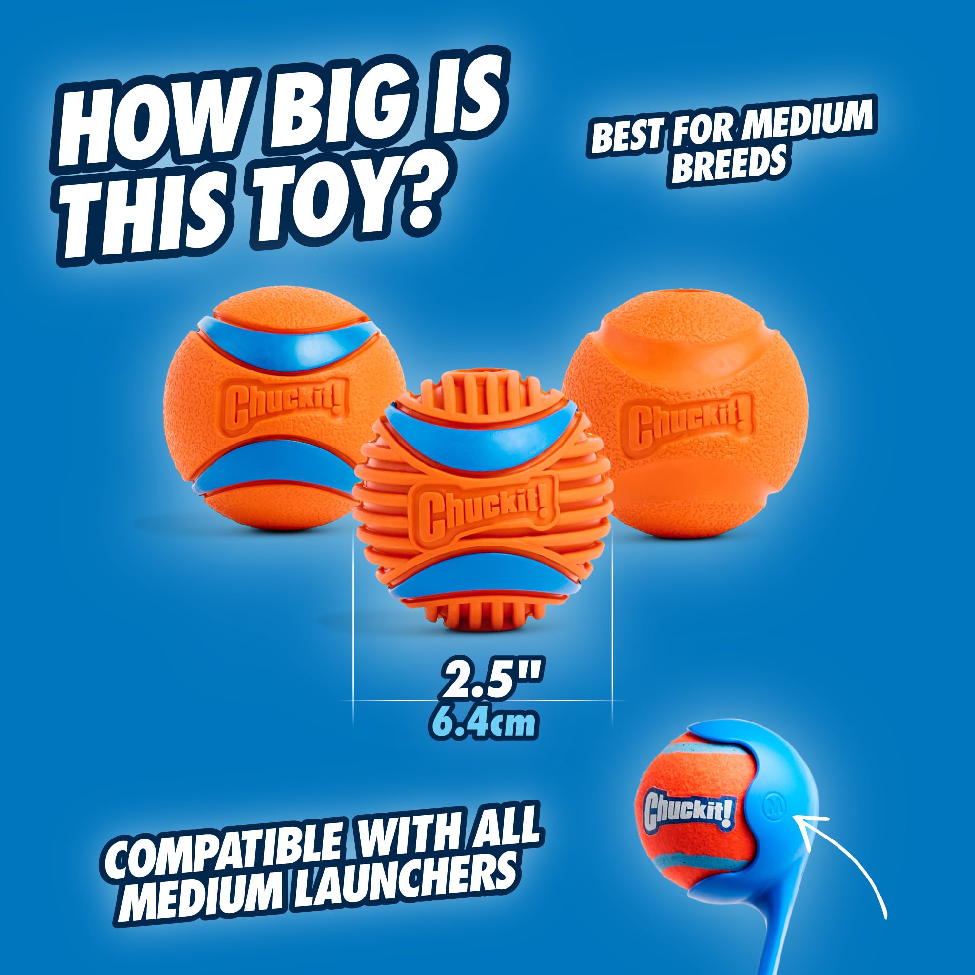 Chuckit! Rugged Ball - bola resistente con crestas para limpieza suave de dientes durante el juego