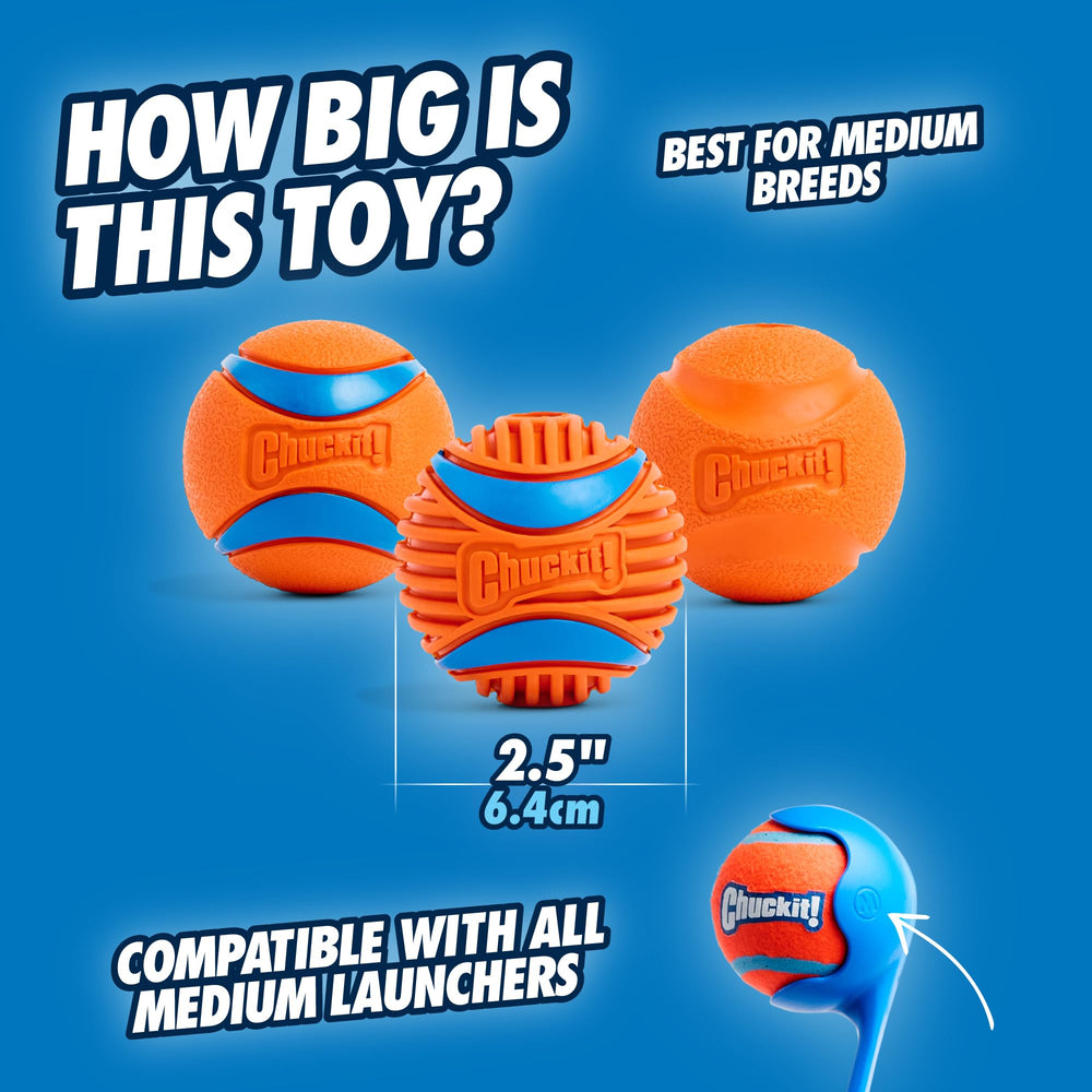 Chuckit! Rugged Ball - bola resistente con crestas para limpieza suave de dientes durante el juego