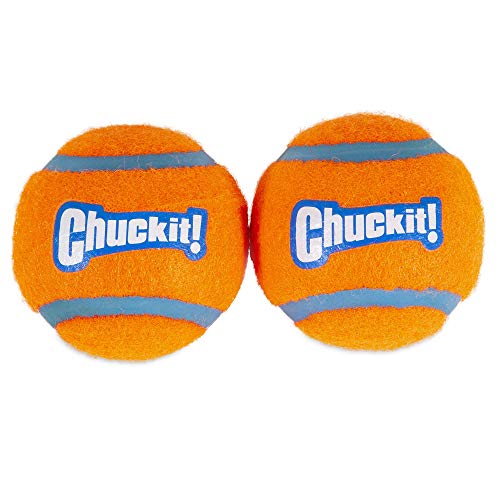 Bola Chuckit flotante en naranja y azul para agua.