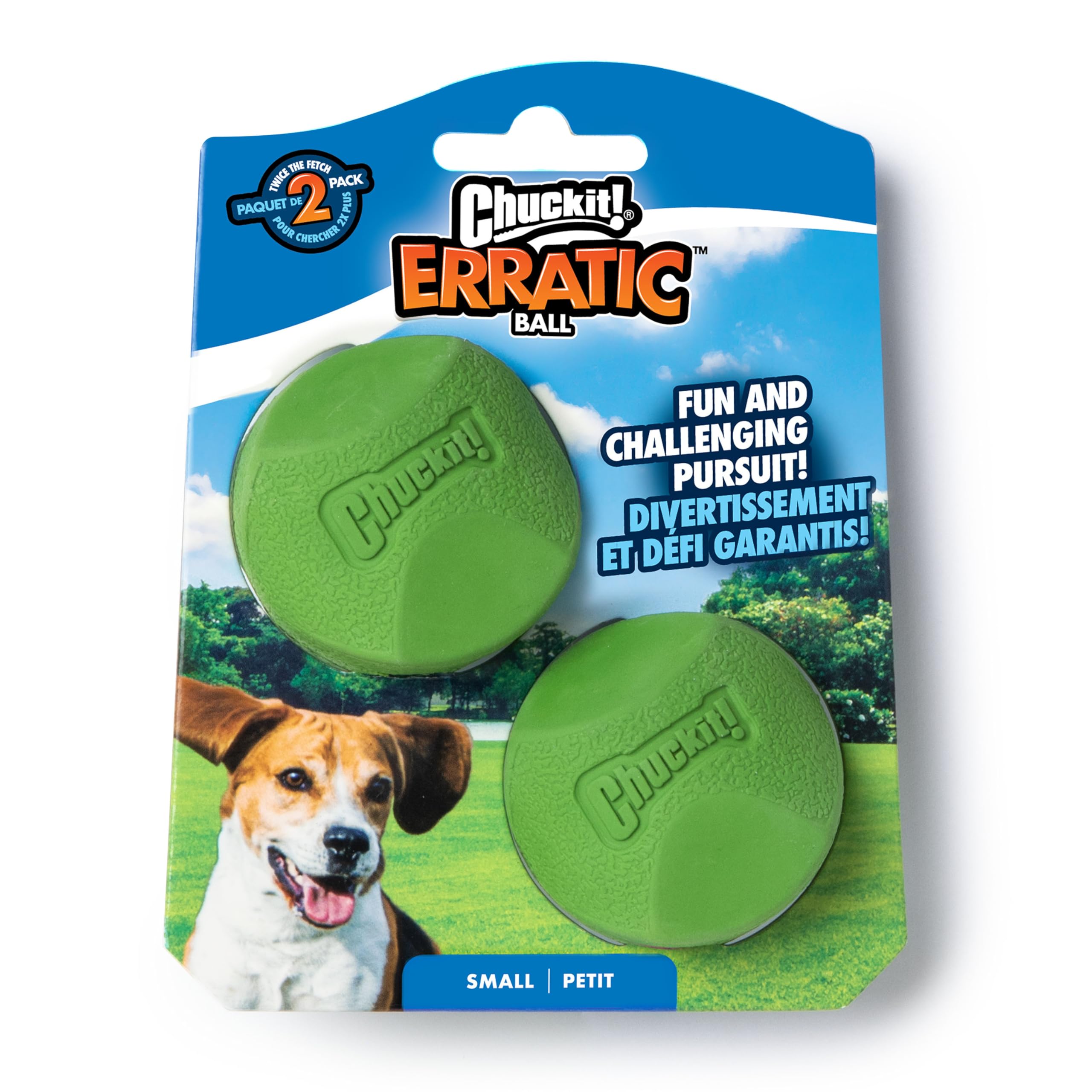 Chuckit! bola erratica para perros, rebote impredecible, ideal para perros pequeños.