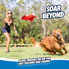 Diseño aerodinámico del Chuckit Flying Squirrel para seguimiento y persecución.
