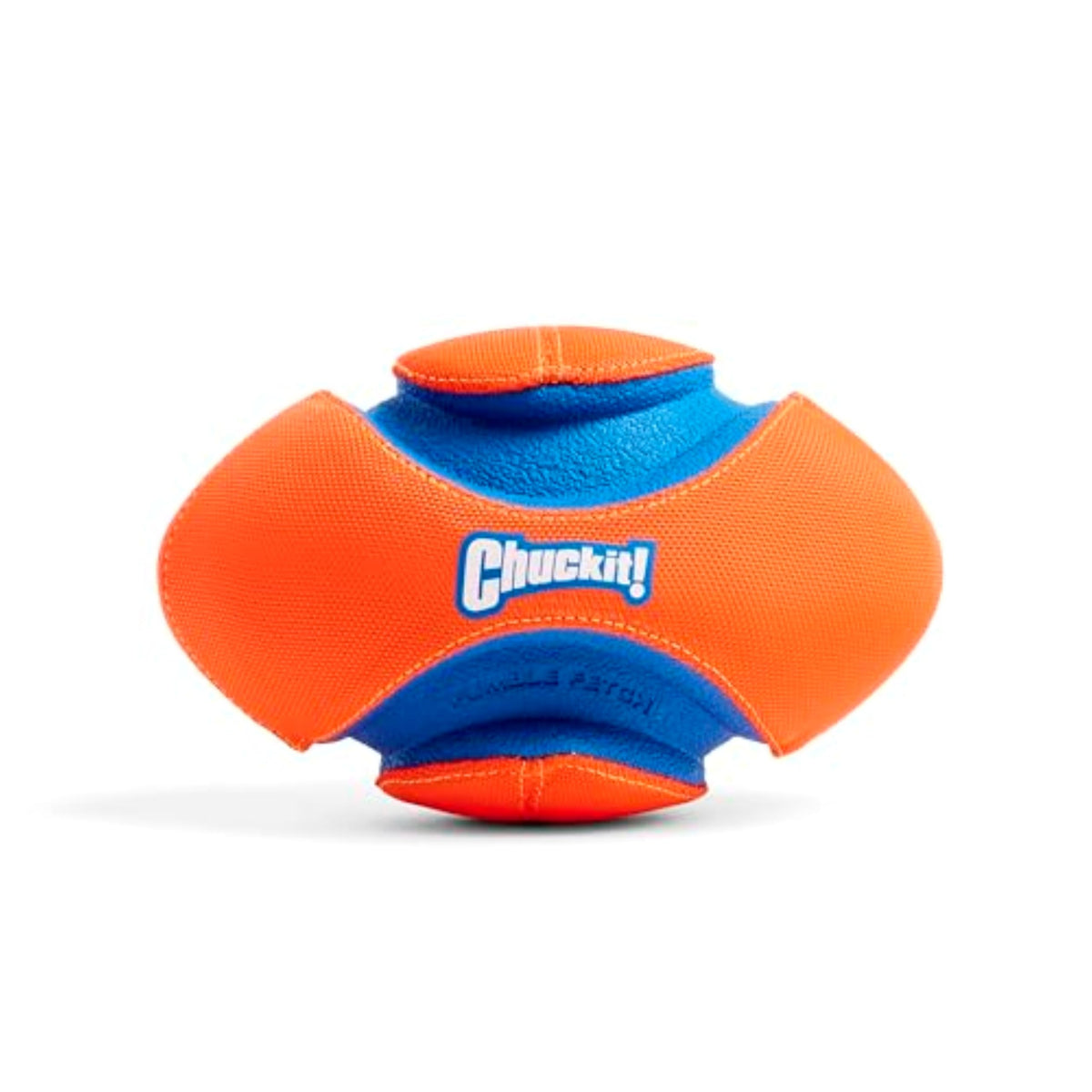 Chuckit! Fumble Fetch balon perro con ranuras facilita agarre y recogida.