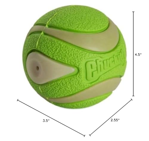 Chuckit! Max Glow Ultra Maullador ofrece sonido atrayente para mantener la atención del perro.