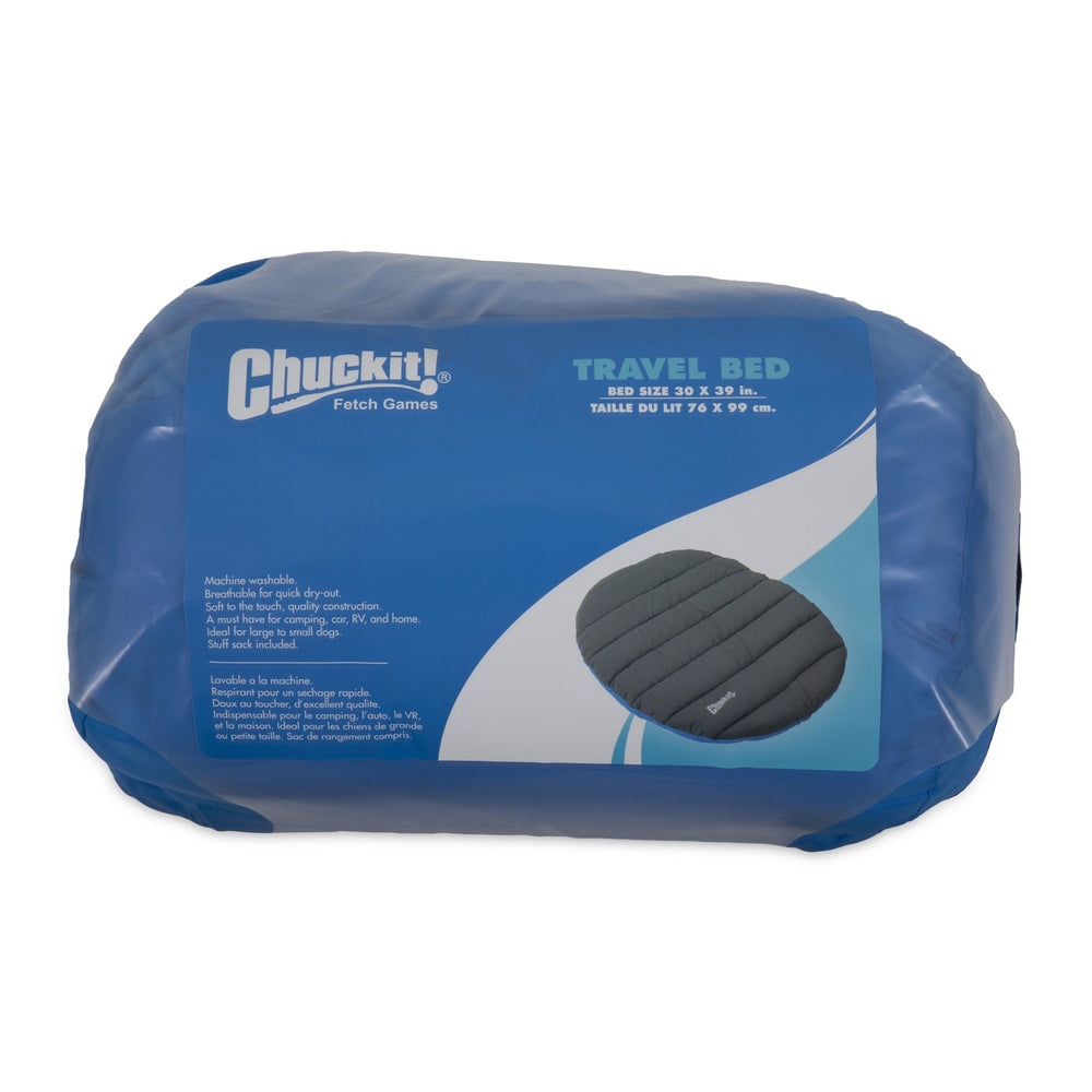 Chuckit! Outdoor Travel Pillow medidas 30x39 pulgadas, apta para perros grandes.
