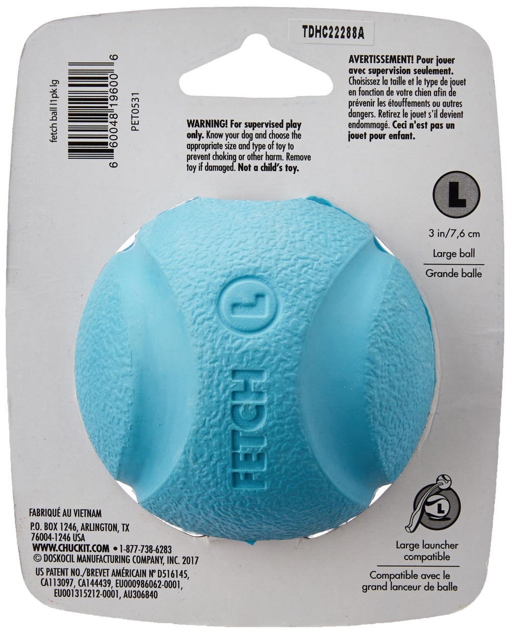 Chuckit! Pelota para perros grandes, diseño adecuado.
