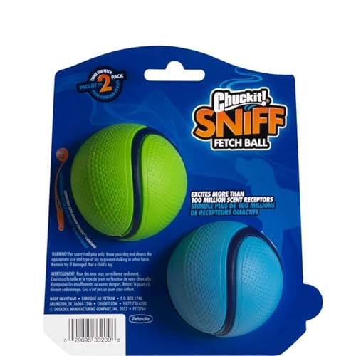 Bola Chuckit! Sniff aroma mantequilla de cacahuate estimula el interés del perro