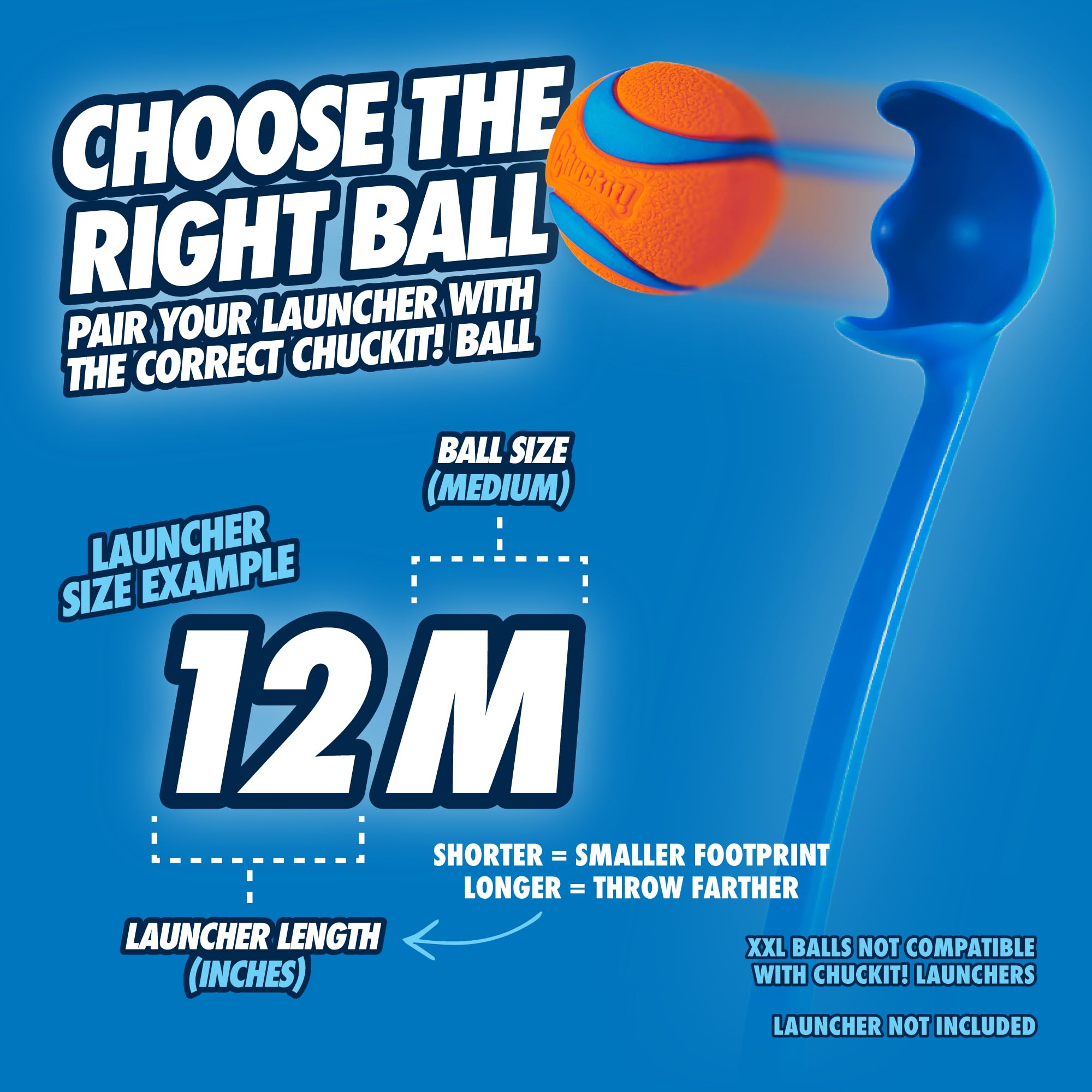 Chuckit! Sport 12M, mango de 12 pulgadas facilita lanzar sin agacharse.