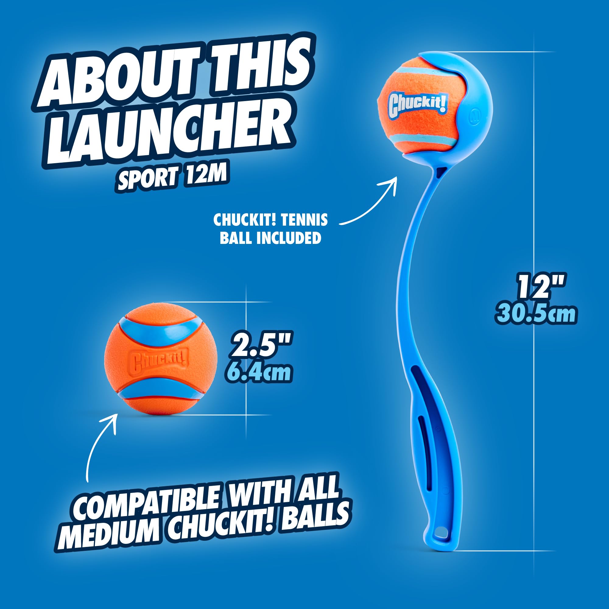 Chuckit! Sport 12M, perfecto para jugar en interiores y exteriores con perros.