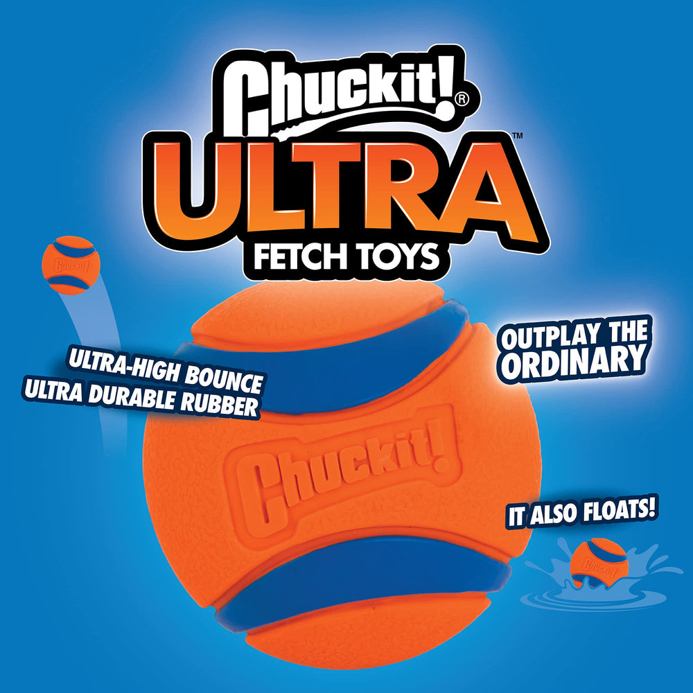 Chuckit! Ultra Ball: diseño flotante para juegos en tierra o agua.