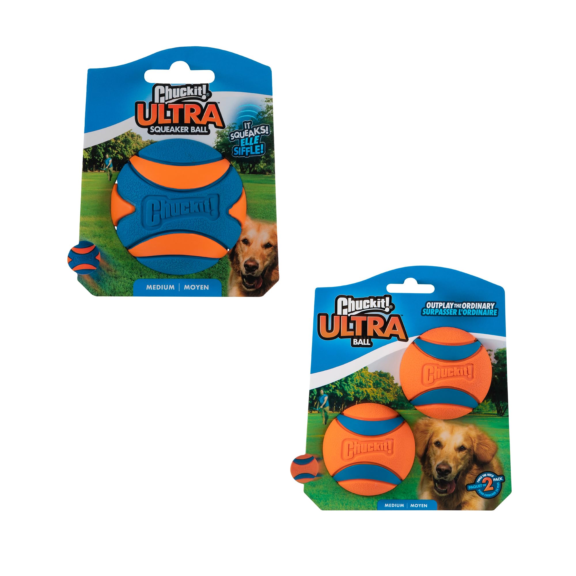 Chuckit! Ultra Ball superficie texturizada para agarre seguro