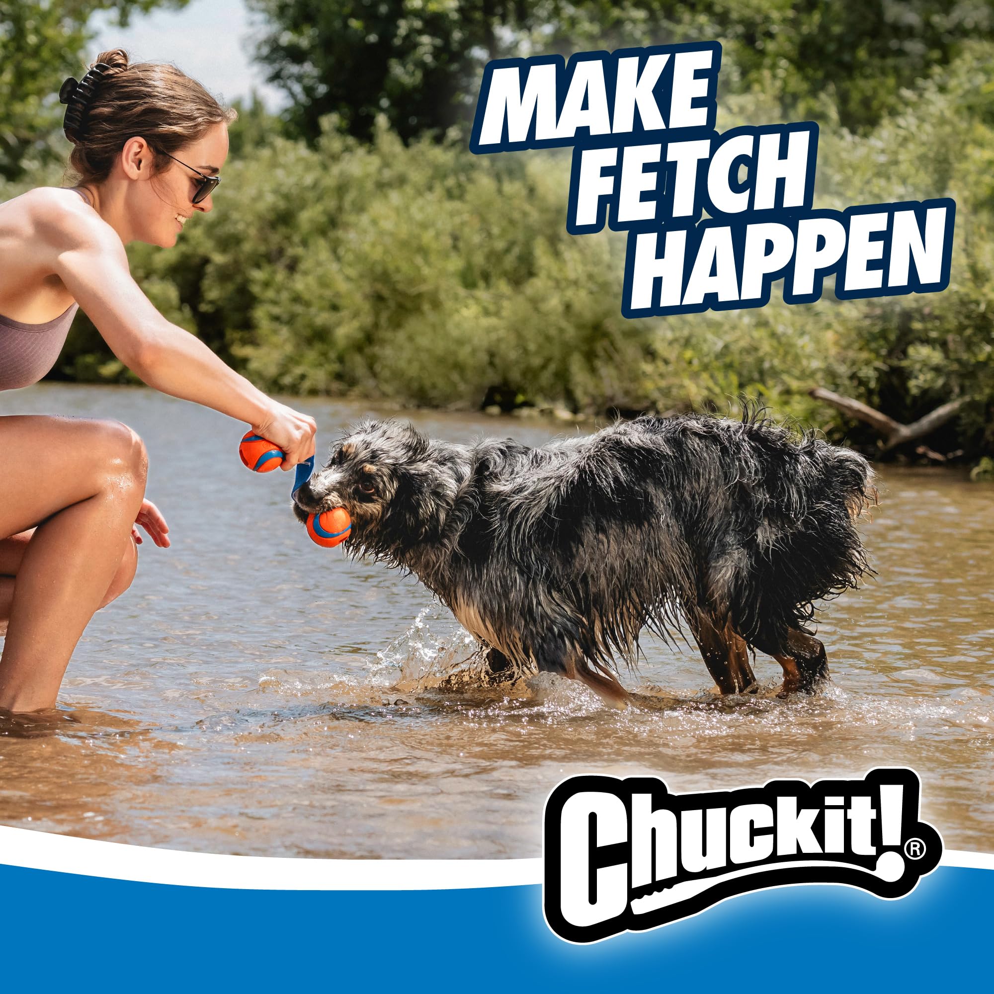 Ideal para sesiones entre dos perros gracias a su diseño de dos bolas