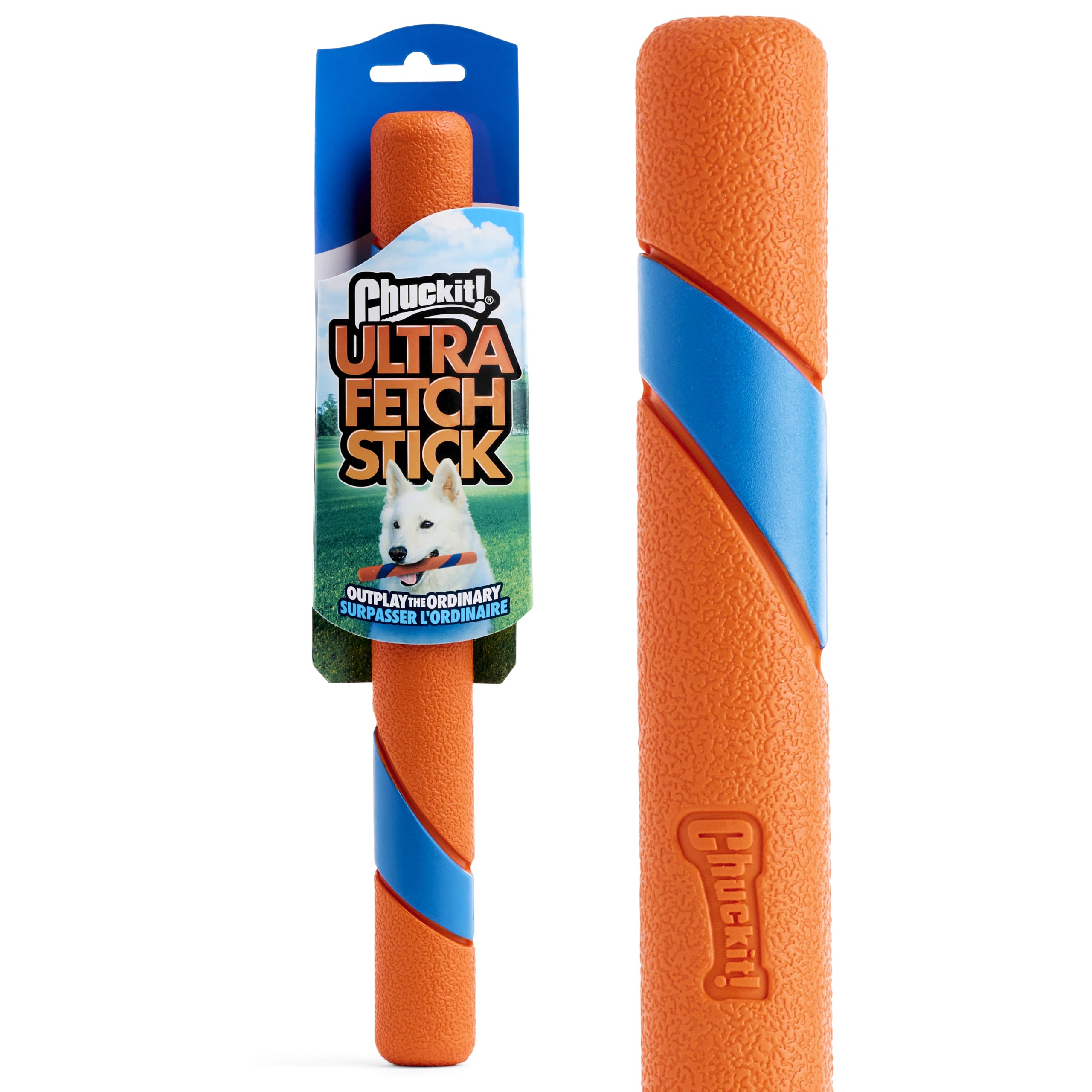 Chuckit Ultra Fetch Stick con colores vibrantes para localización rápida durante el juego