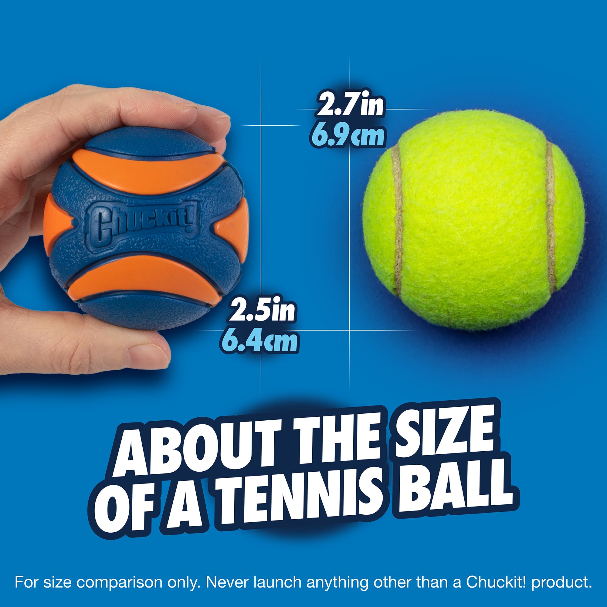 Chuckit! Ultra en talla mediana, ideal para perros medianos.