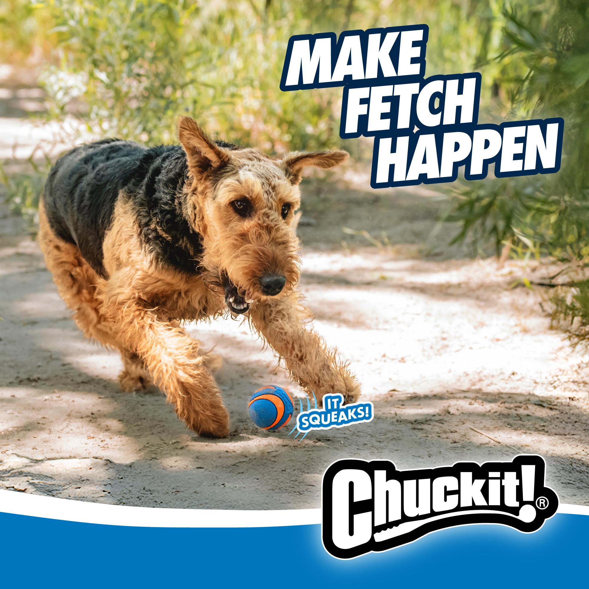 Superficie resistente a la suciedad de Chuckit Ultra Squeaker facilita la limpieza.