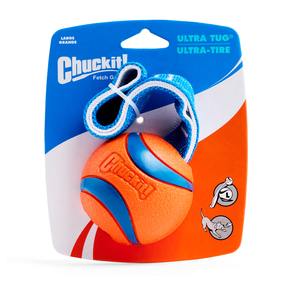 Chuckit Ultra Tug tamaño grande, perfecto para perros de 60 a 100 libras.