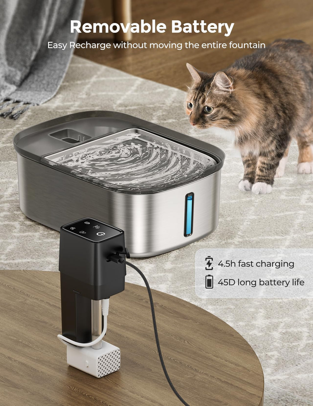 Modos de dispensación variados para adaptarse al consumo del animal.