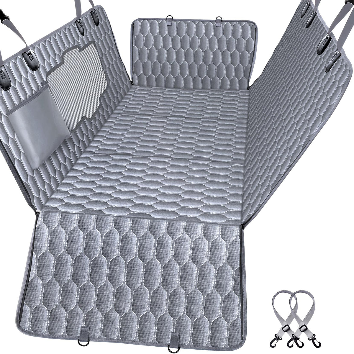 Chumajor extensor de asiento trasero para perros ofrece más espacio y seguridad en el coche.
