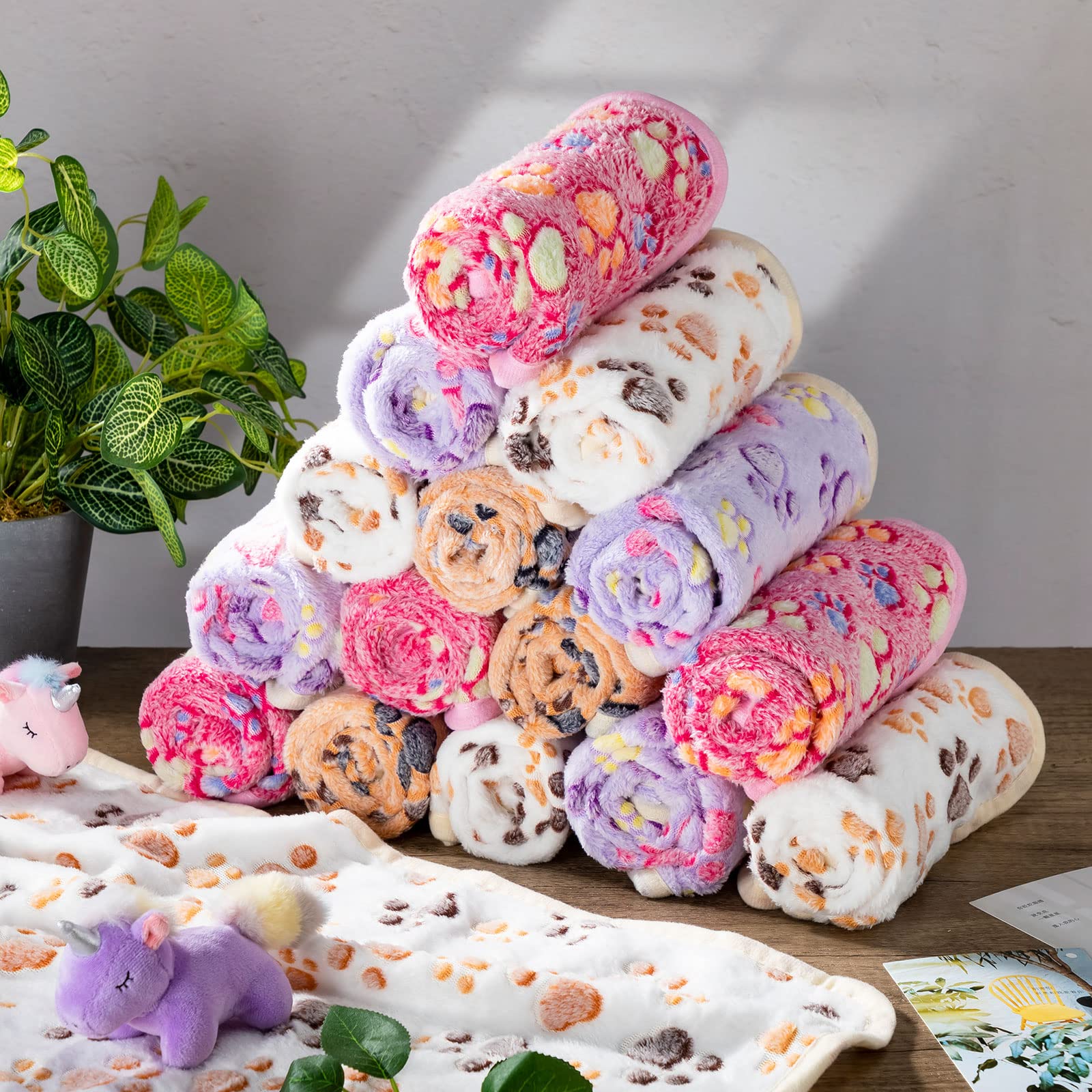 Manta Chumia con huellas para mascotas, ideal como cama portátil