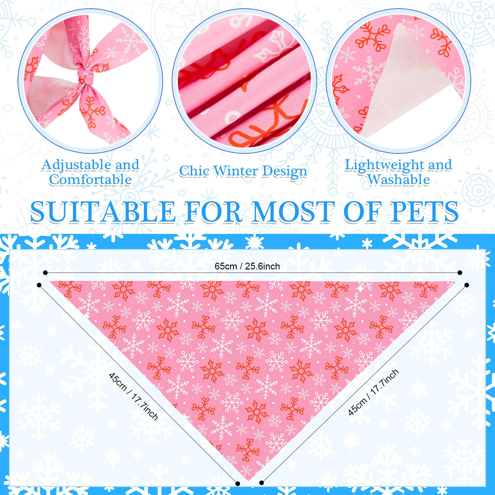 Bandana ajustable de invierno Chunful para perros, talla flexible para diversas razas