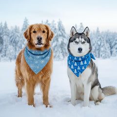 Bandanas de invierno Chunful para perros con motivos nevados, perfecto para fotos